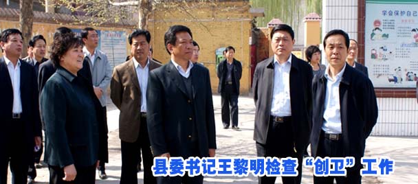 县委书记王黎明检查“创卫”工作