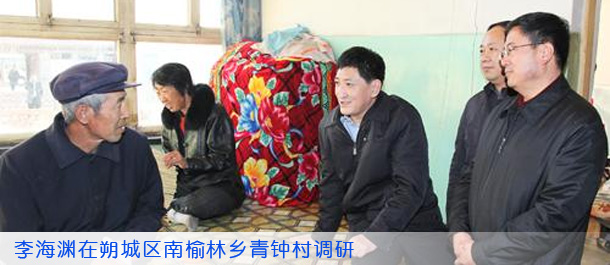 李海渊在朔城区南榆林乡青钟村调研
